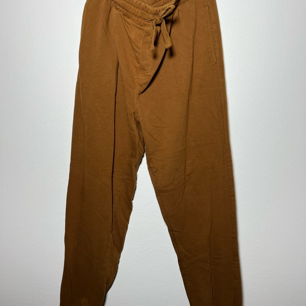 No Boundaries Brown Joggers with Tie Waist